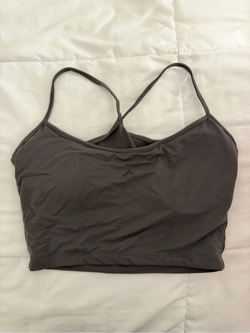 Alphalete Strappy Crop Bralette - Charcoal